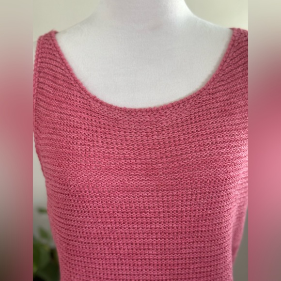August Silk Knit Top, Rose/Pink, Large - Picture 2 of 7